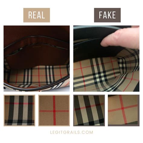 vintage burberry fake vs real|how to authenticate burberry bag.